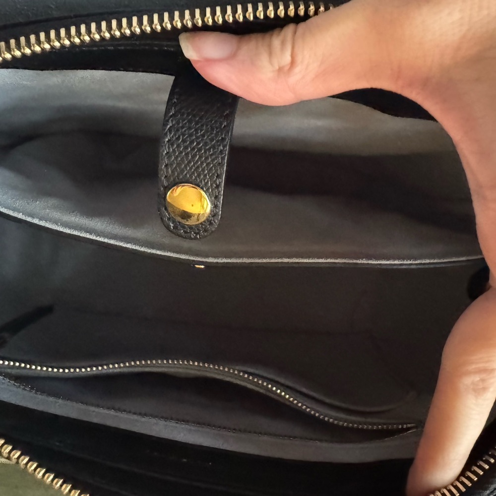 Senreve Mini Maestra - Black Pebbled Leather with Gold Hardware - Picture 4 of 10